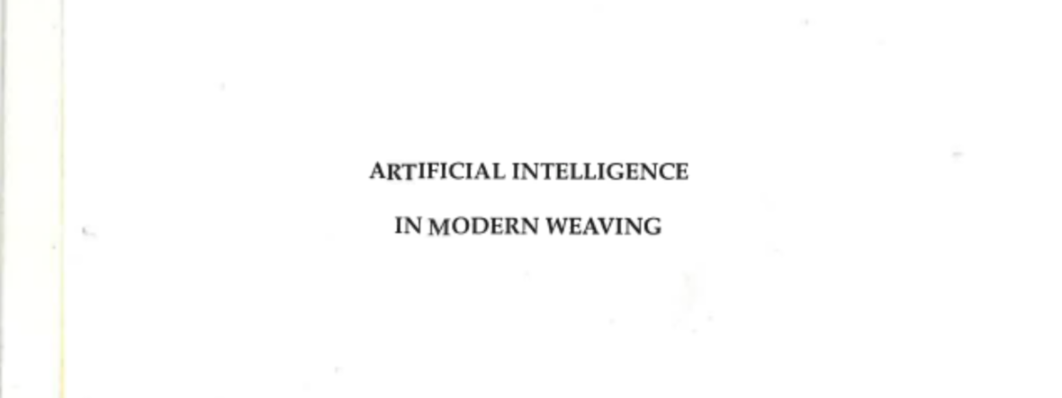Artificial Intelligence in Modern Weaving